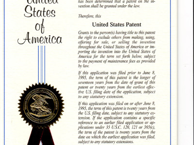 Patent - Amerika